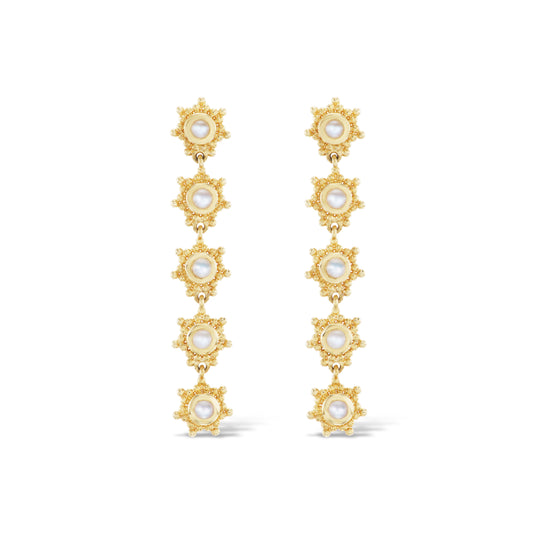 Granium Star Linea Earrings- Pearl