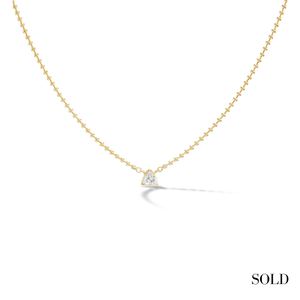 
                  
                    Solitaire Caviar Necklace- Trillion Cut
                  
                