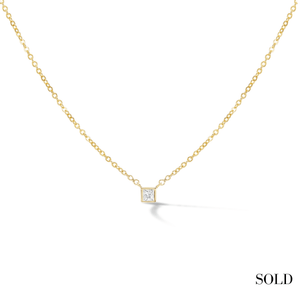 
                  
                    Solitaire Brill Chain Necklace- Princess Cut
                  
                