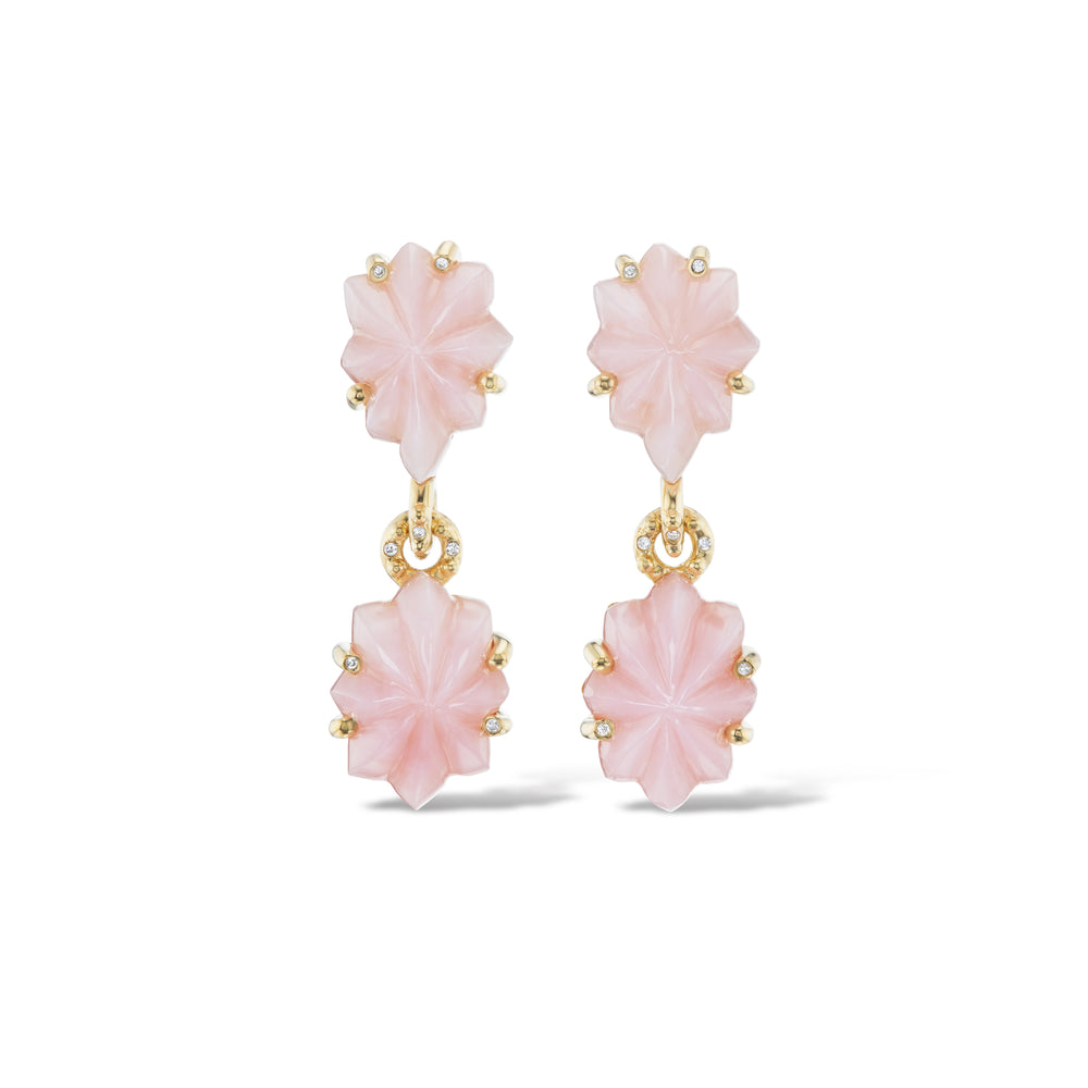 Pink Opal Mod Bloom Earrings (One-of-a-Kind)