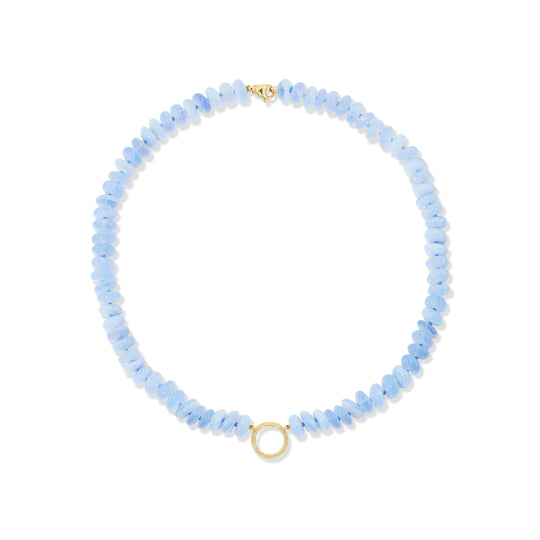 Blue Lace Agate Beaded Necklace