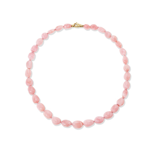 Pink Opal Pebble Beads