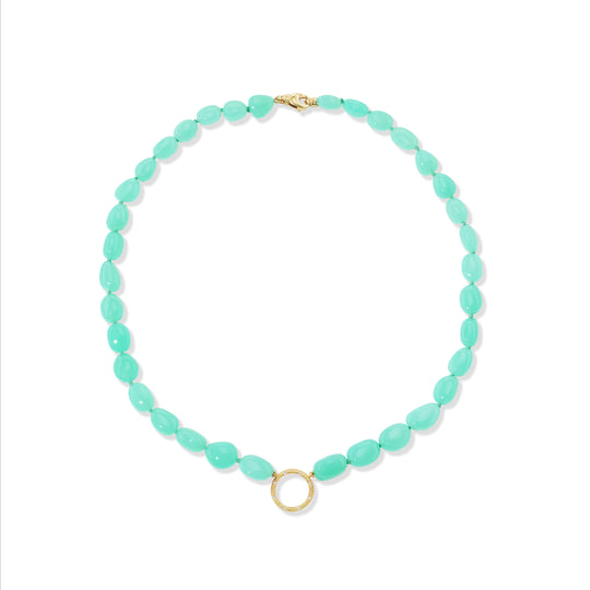 Chrysoprase Pebble Beaded Necklace