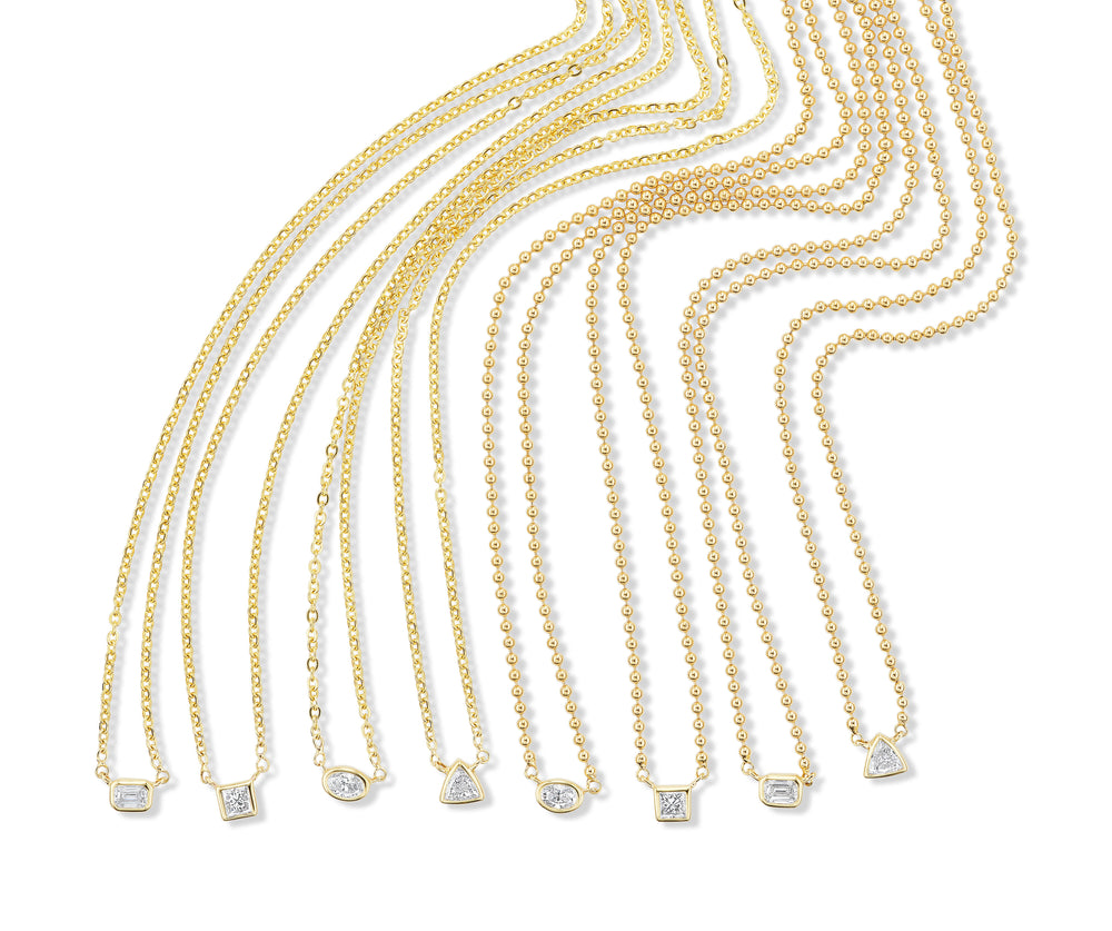 
                  
                    Solitaire Brill Chain Necklace- Oval Cut
                  
                