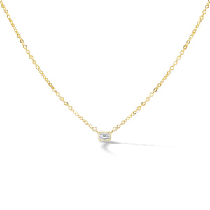 
                  
                    Solitaire Brill Chain Necklace- Emerald Cut
                  
                