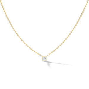
                  
                    Solitaire Caviar Chain Necklace- Princess Cut
                  
                