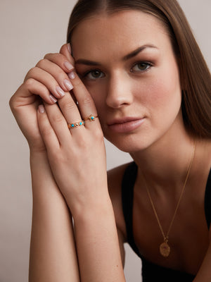 
                  
                    Granium Star Ring in Turquoise
                  
                