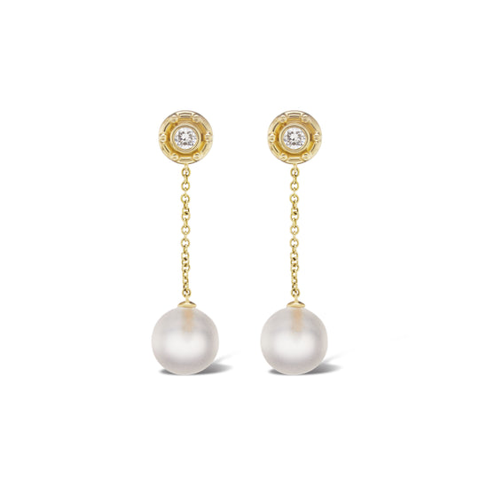 Aurifex Sphere Earrings in Rock Crystal