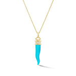Cornicello Amulet Necklace in Turquoise