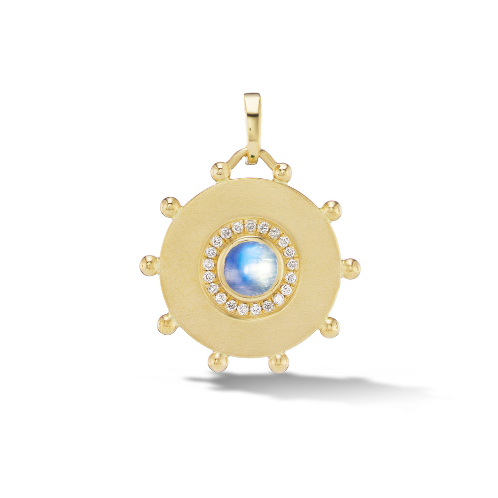 
                  
                    Round Evil Eye Amulet Charm in Moonstone
                  
                