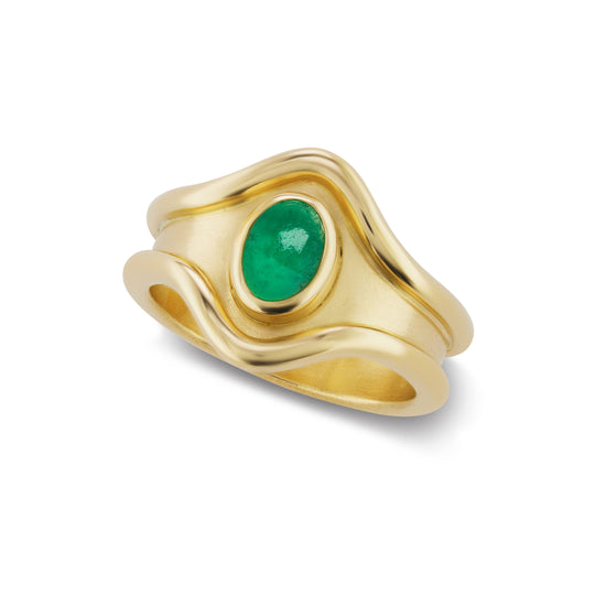 Shelter Island Ring in Emerald