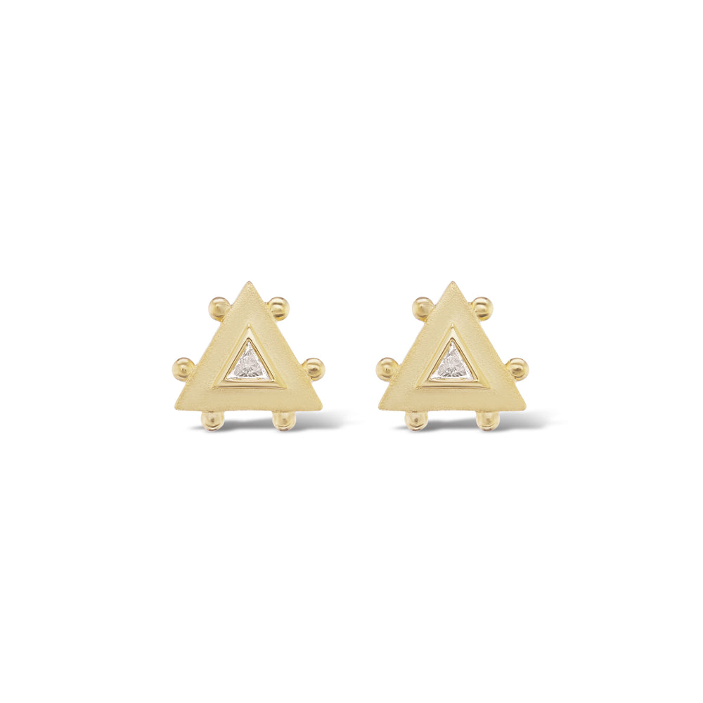 Triangle Granium Earrings
