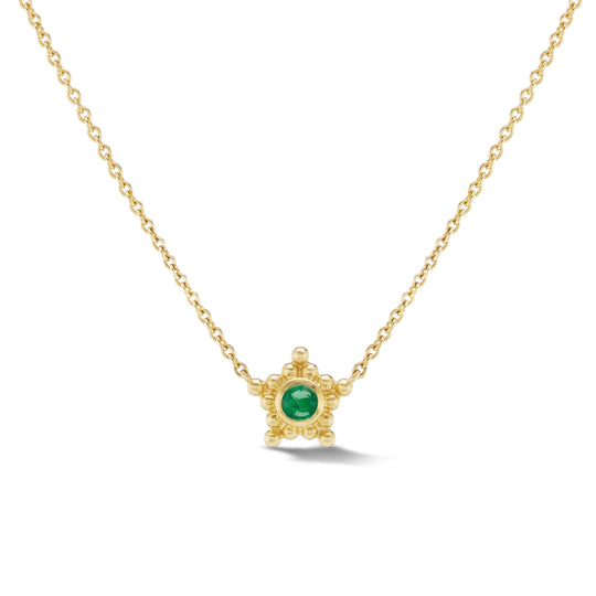 Granium Star Necklace in Emerald