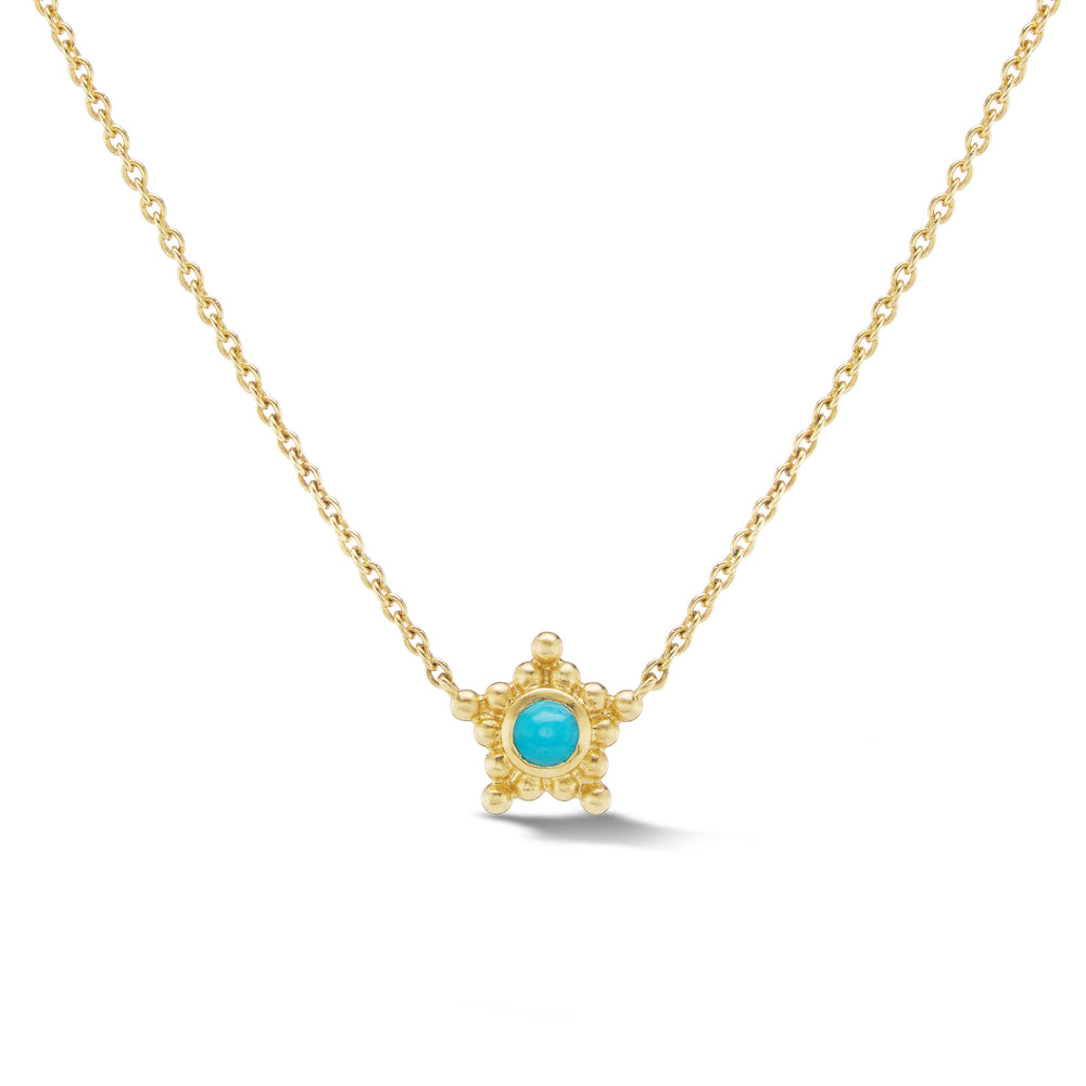 Granium Star Necklace in Turquoise