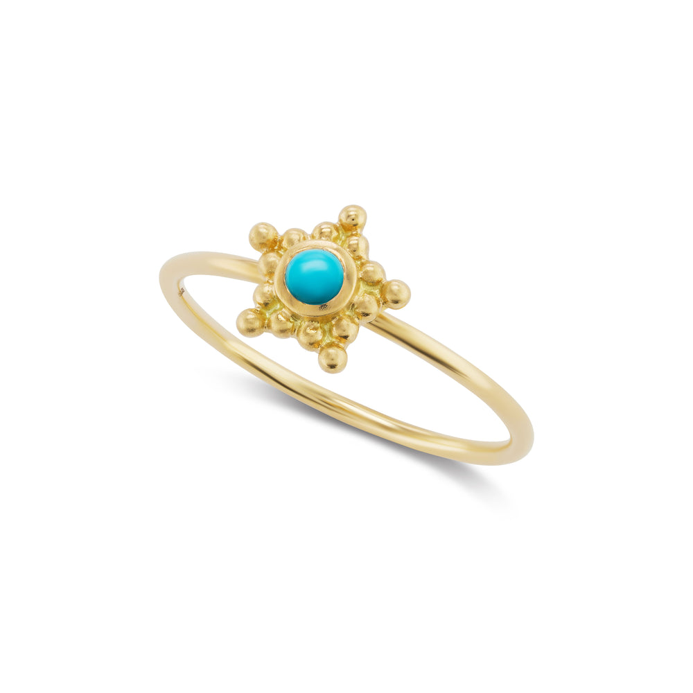 Granium Star Ring in Turquoise